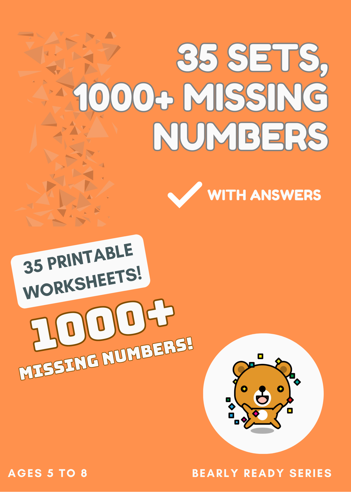 Missing numbers: 1s, 2s, 3s, 4s and 5s. Printable worksheets, 1000+ missing numbers!