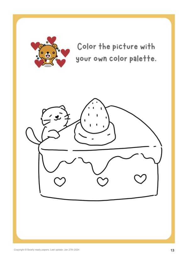 Valentine's day activities for kids - valentine's day colouring - PDF download - preschool - printable worksheets